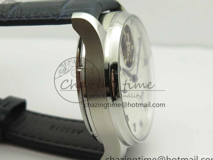 MIROTIME 0506 Portuguese Tourbillon IW5046 SS ZF Best Edition White Dial Blue Markers on Blue Leather Strap Fashionable 7149